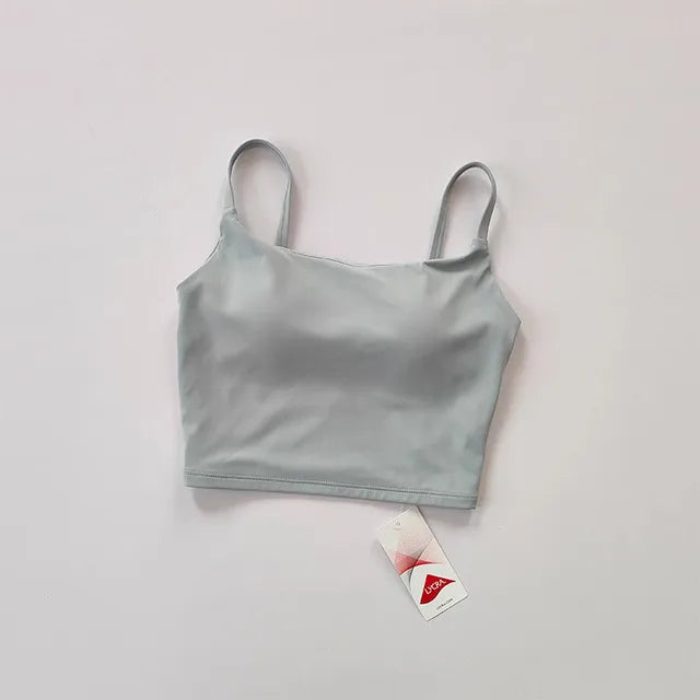 Buttery Soft Crop Tank with Built-In Bra