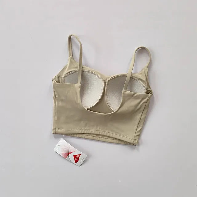 Buttery Soft Crop Tank with Built-In Bra