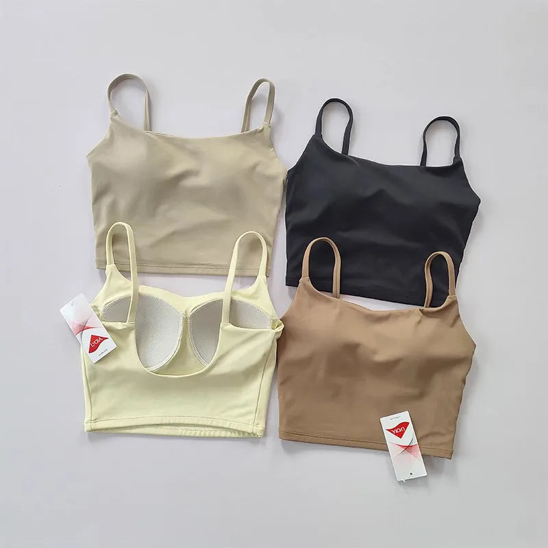 Buttery Soft Crop Tank with Built-In Bra